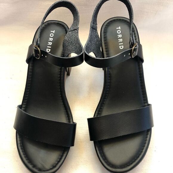 Torrid womens wood grain platform heels sandals size 10.5 W - Picture 2 of 10